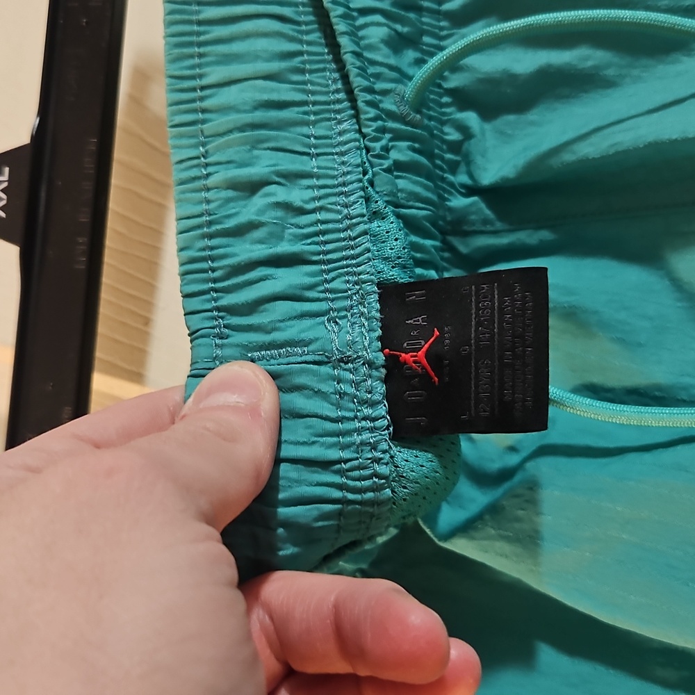 Jordan Boys’ Poolside Woven Diamond Shorts: TEAL: NEW WITH TAGS: SIZE L - Picture 4 of 5